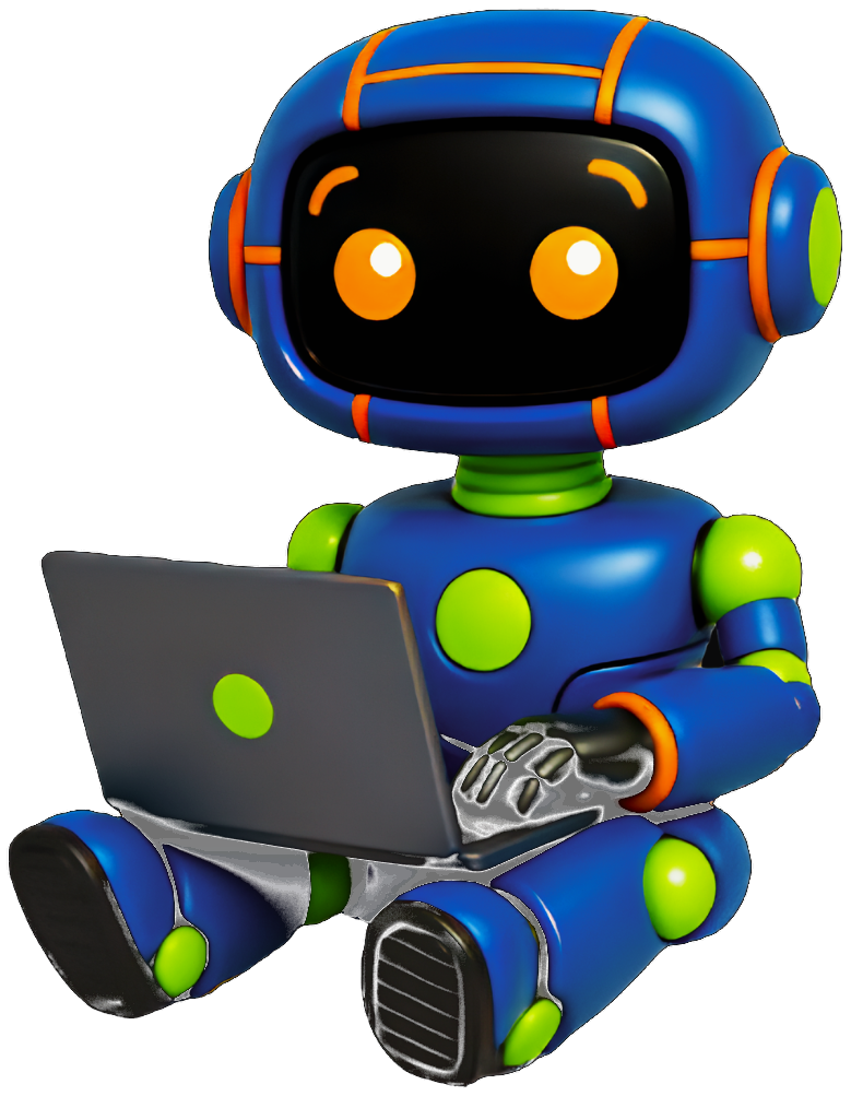Mascote ETC com laptop
